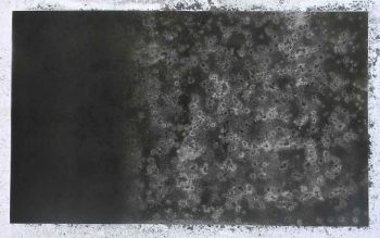 Soot and dry cold water on paper.